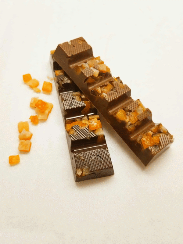 Barre-orange-Noir-et-Lait Barres Oranges confites- Duo